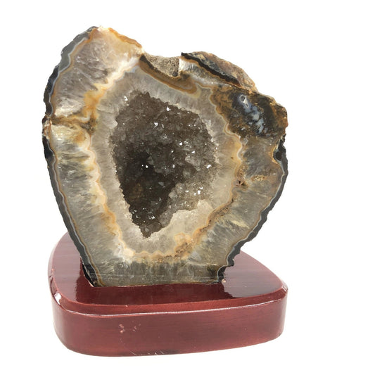 Gray Polished Agate Mineral Specimen On Stand Uncommon Budget Decor Ideas