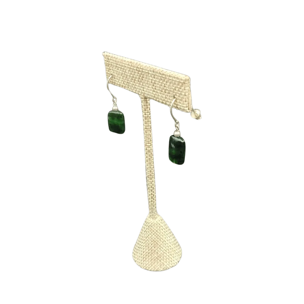 This is the side view of these Jade earrings