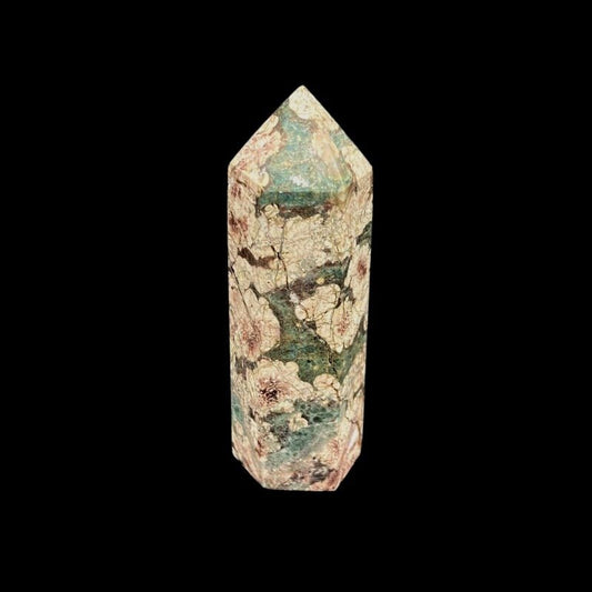 Green Sakura Jasper Point Polished And Smooth