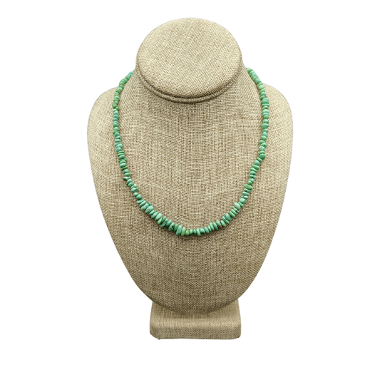 Front view of this Turquoise beaded necklace