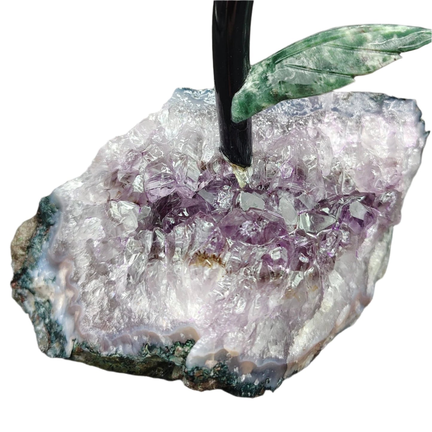 This is a close up of the Amethyst crystal base