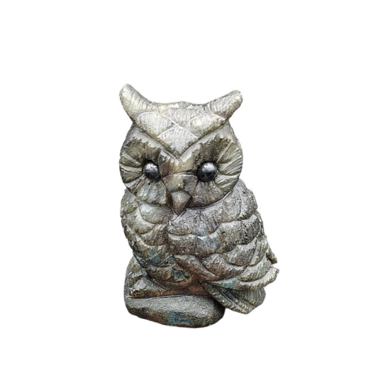 This is the front side of this owl figurine