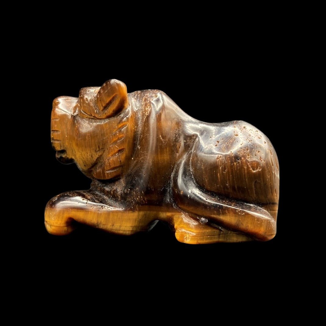 Hand Carved Tigereye Stone Tiger Gemstone Animal Home Decor