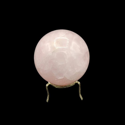 This is the front side of this Rose Quartz sphere