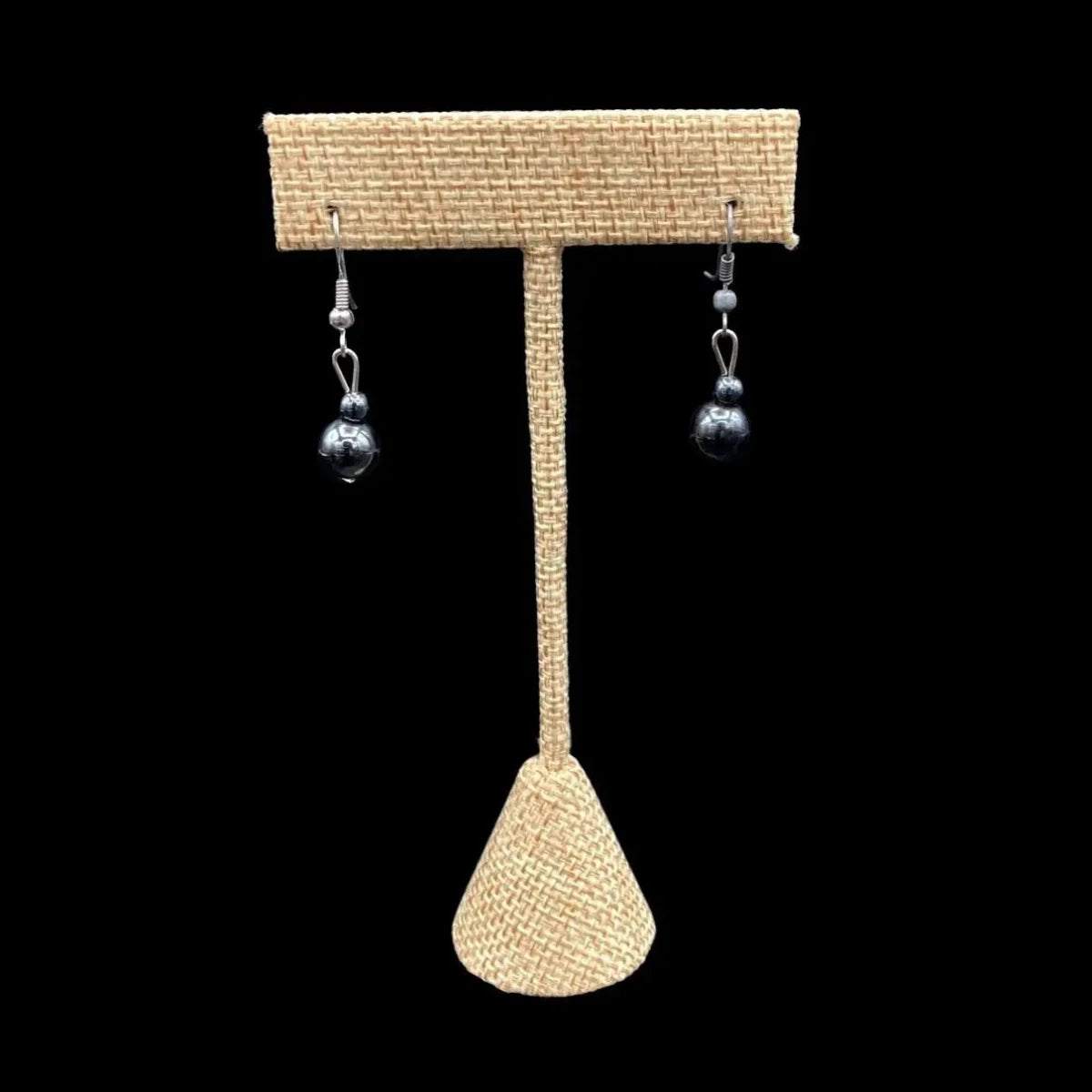 Hematite Drop Dangle Earrings For Pierced Ears