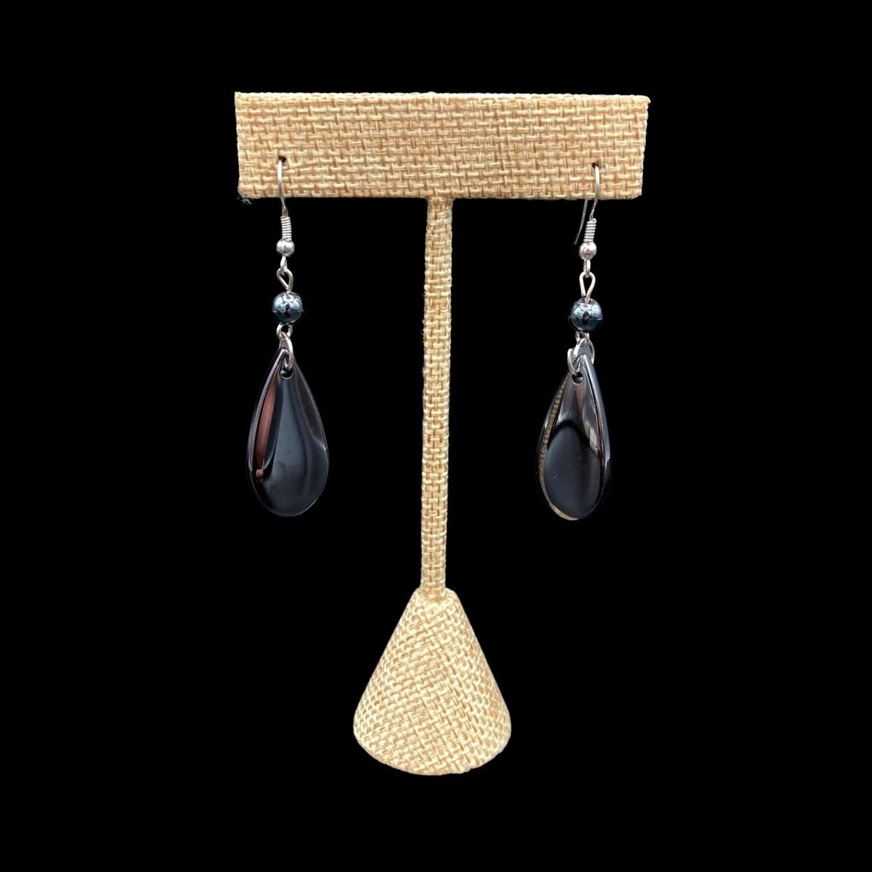 Hematite Drop Dangle Earrings For Pierced Ears