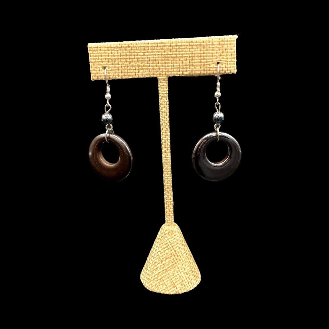 Hematite Drop Dangle Earrings For Pierced Ears