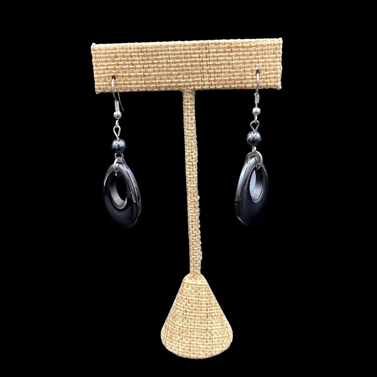 Hematite Drop Dangle Earrings For Pierced Ears