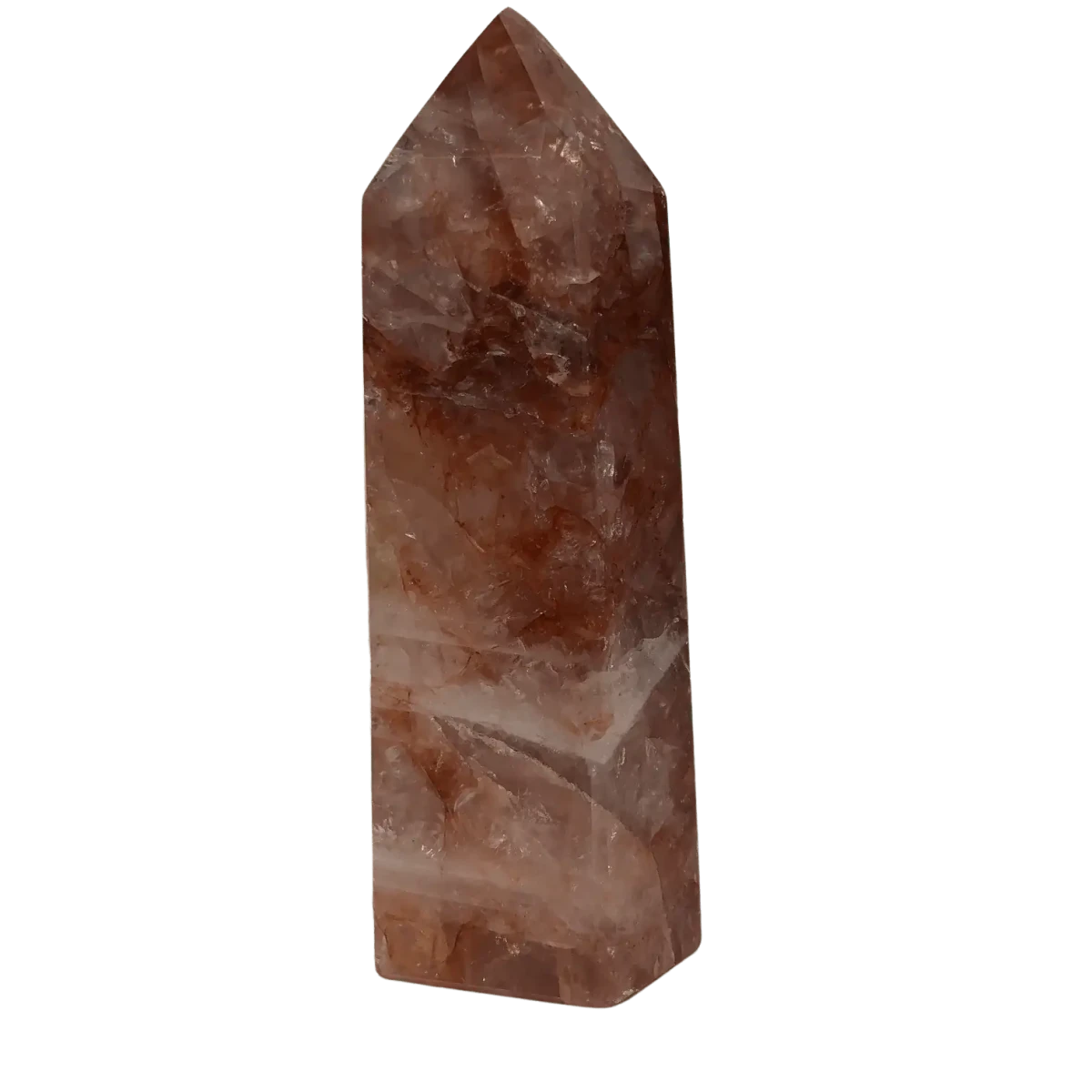 Hematoid Quartz Crystal Point Tower Hematoidin