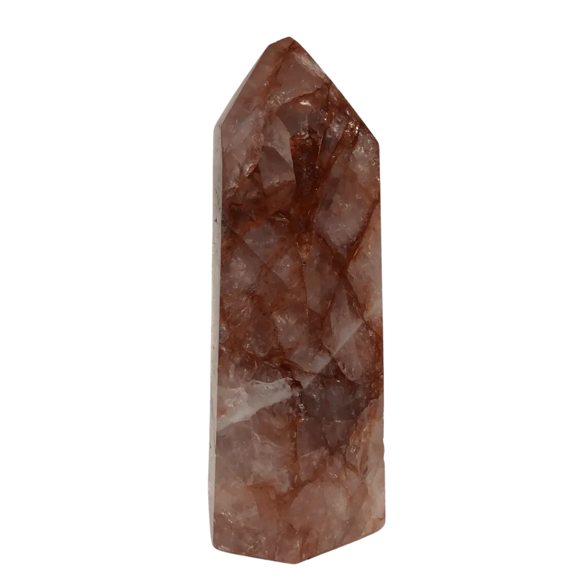 Hematoid Quartz Crystal Point Tower Hematoidin