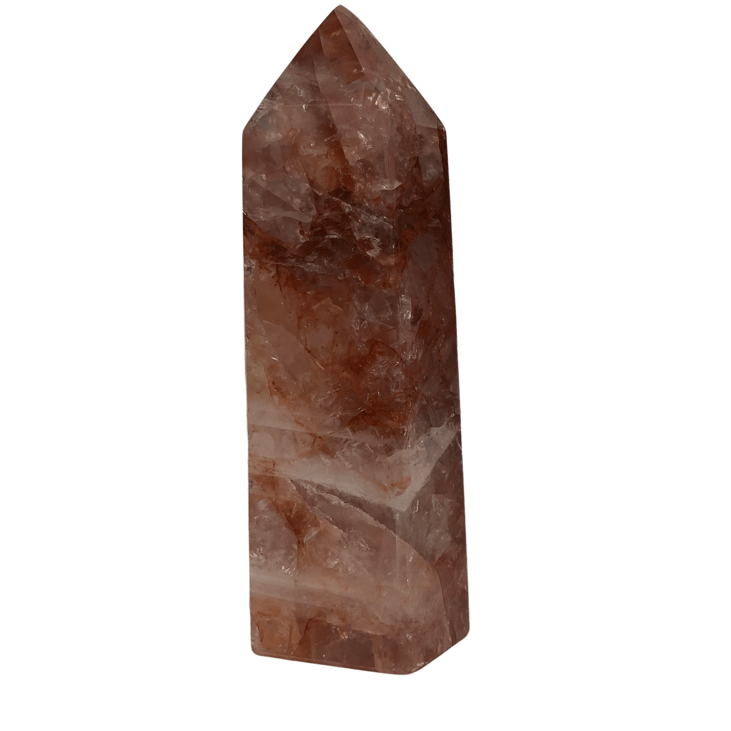 Hematoid Quartz Crystal Point Tower Hematoidin