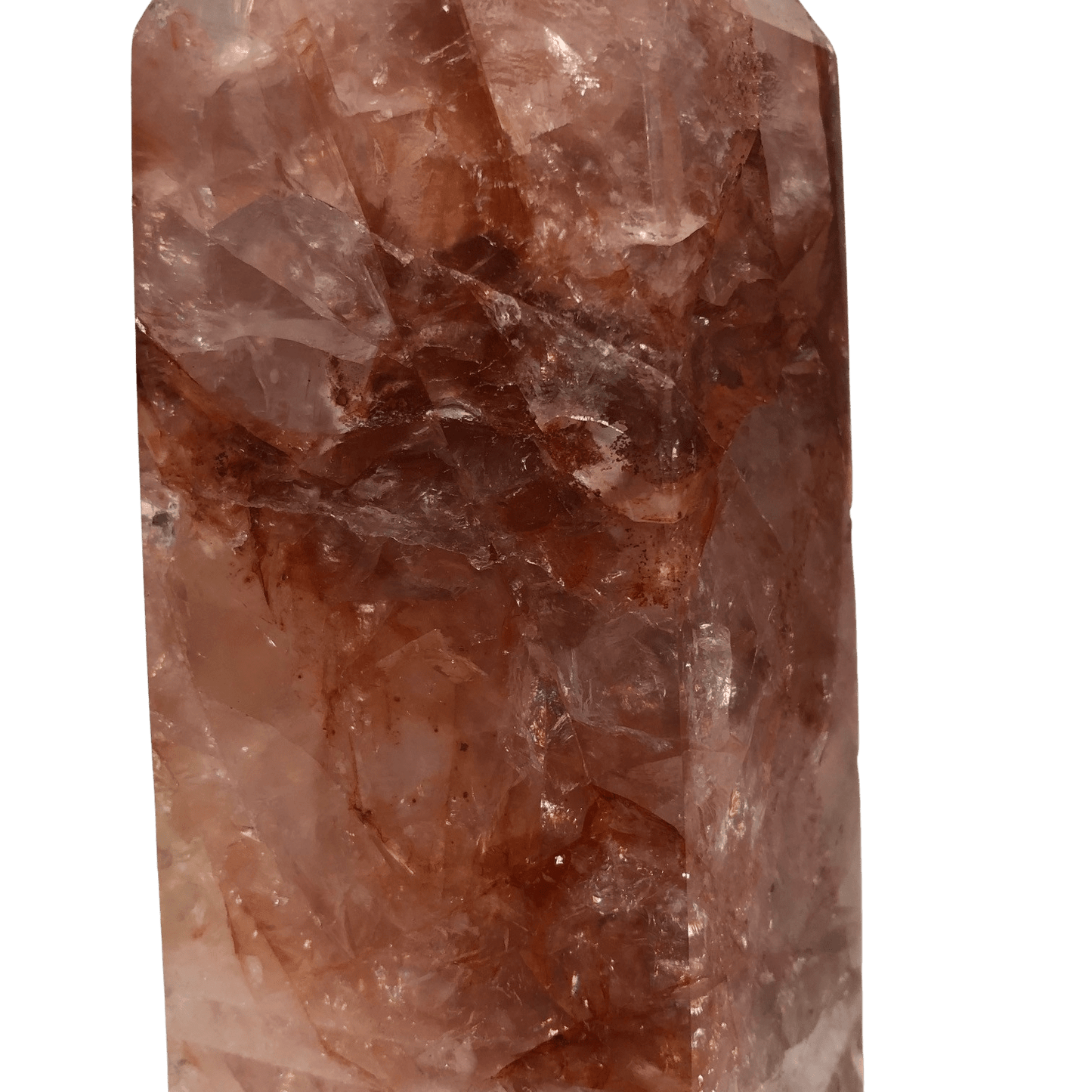 Hematoid Quartz Crystal Point Tower Hematoidin