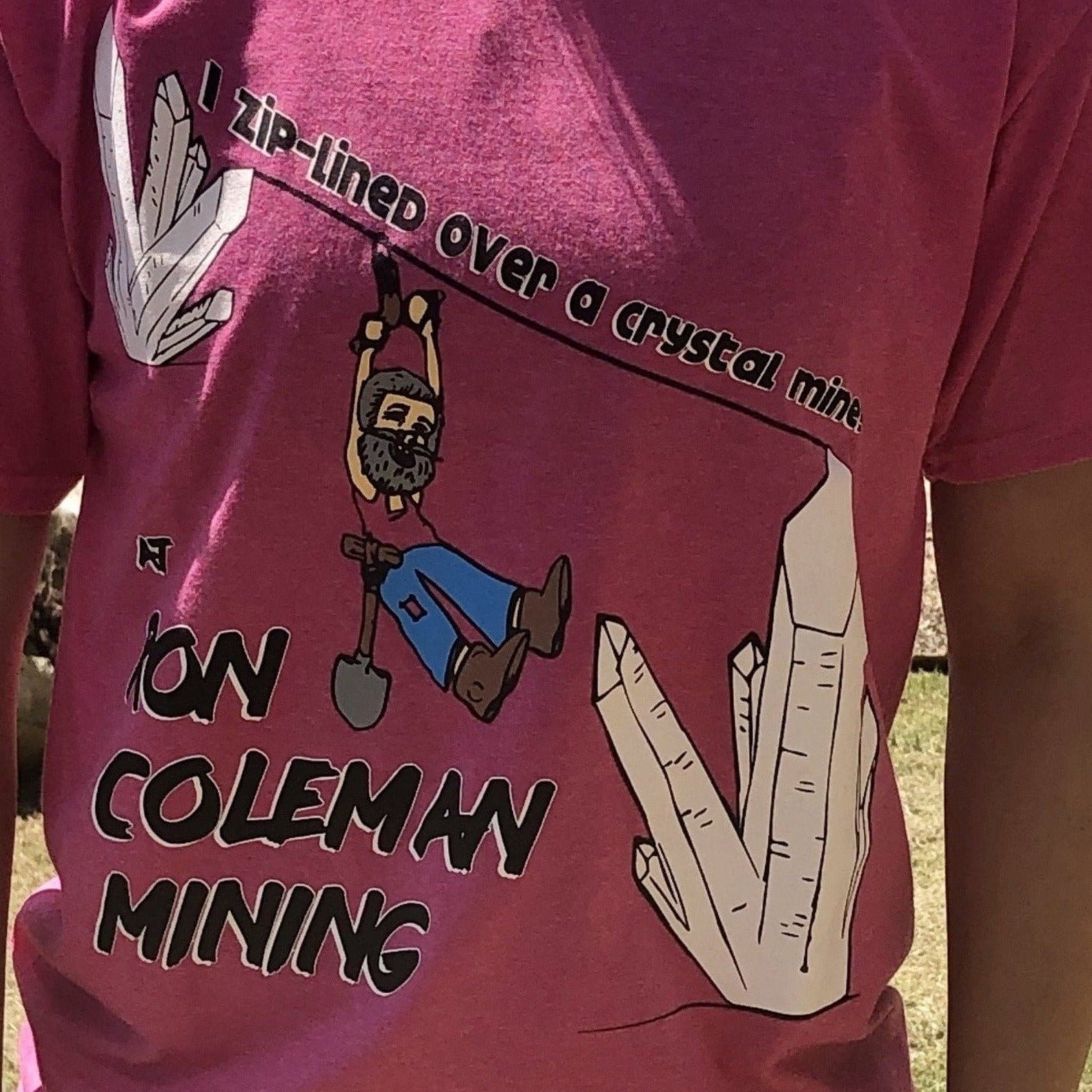 Hot Pink Zip - Lining Gender Neutral T - Shirt Ron Coleman Mining