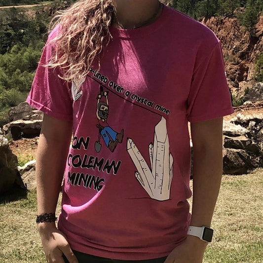 Hot Pink Zip - Lining Gender Neutral T - Shirt Ron Coleman Mining