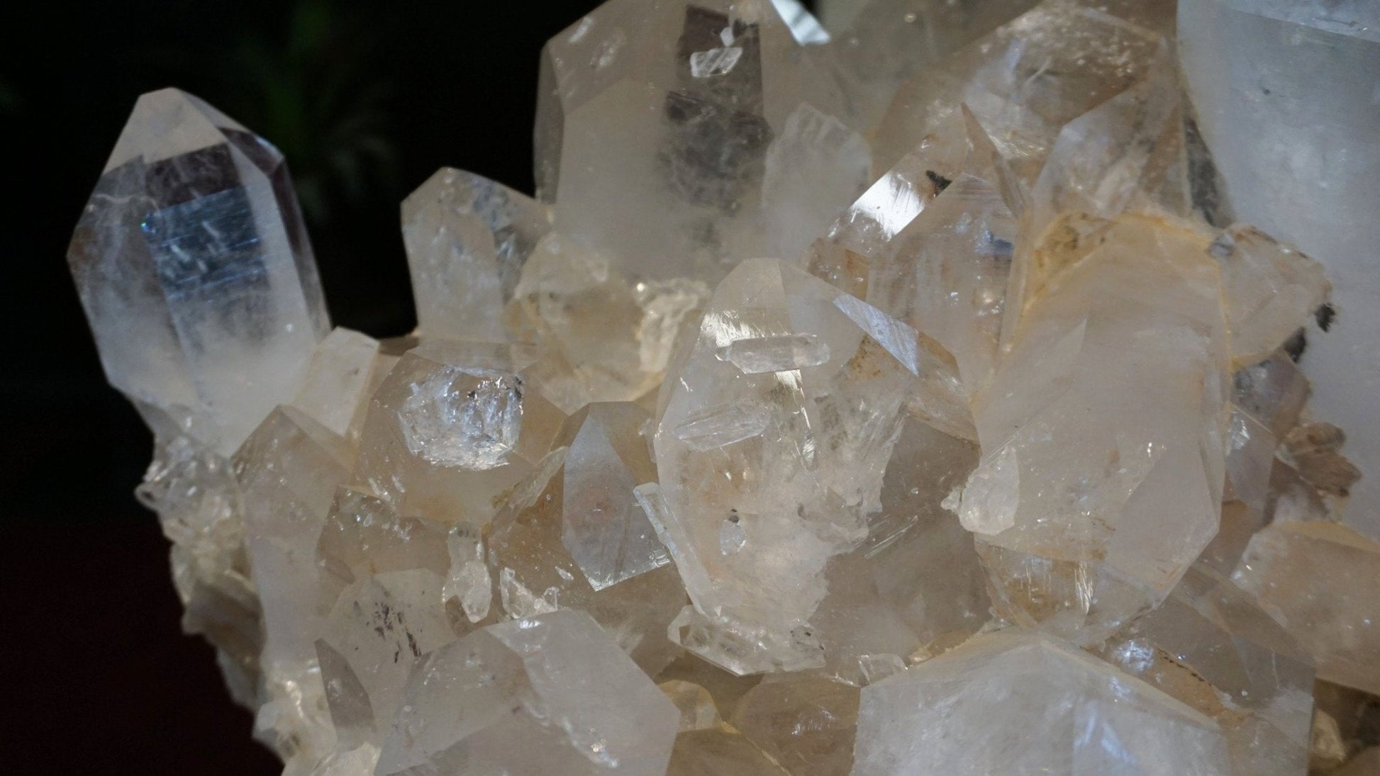 Huge Arkansas Clear Crystal Cluster Poolside Decor