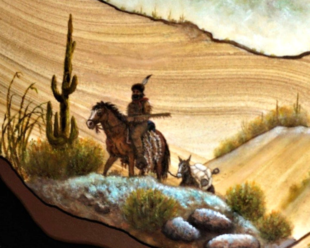 Horseback Rider Sandstone Wall Art