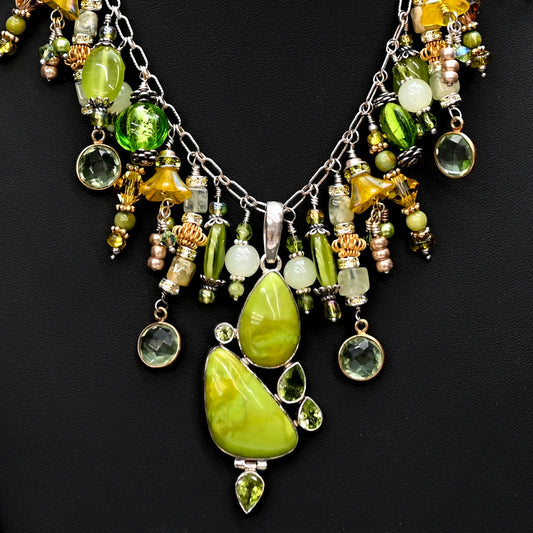 Jewelry Multiple Genuine Stone Necklace Peridot Lemon Quartz Cher Anderson