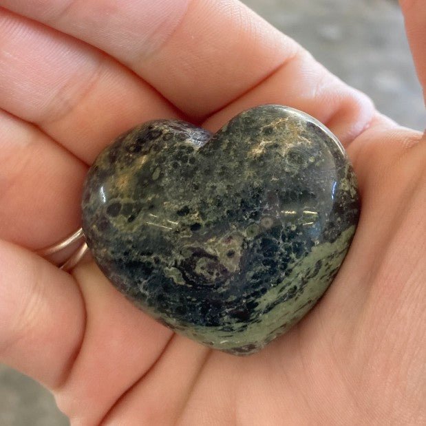 Kambaba Jasper Carved Heart