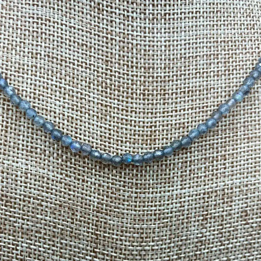 Close Up Of Labradorite Beaded Necklace