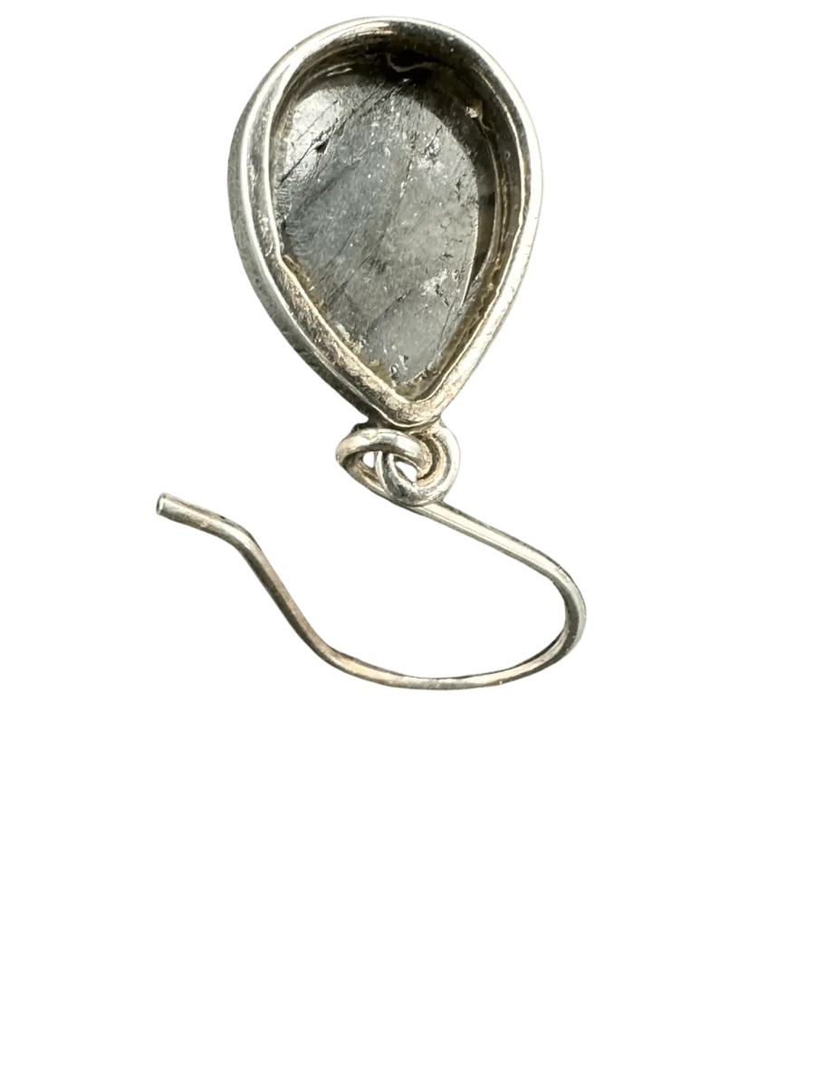 Labradorite Earrings Pierced Sterling Silver