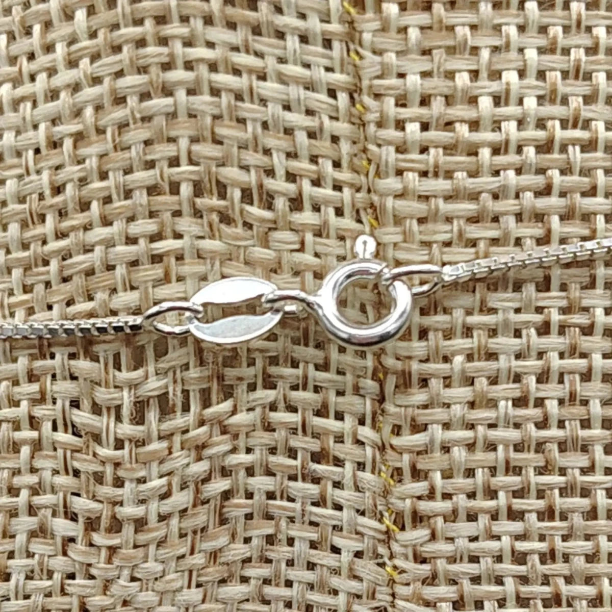 This is a close up of this Sterling Silver spring ring clasp