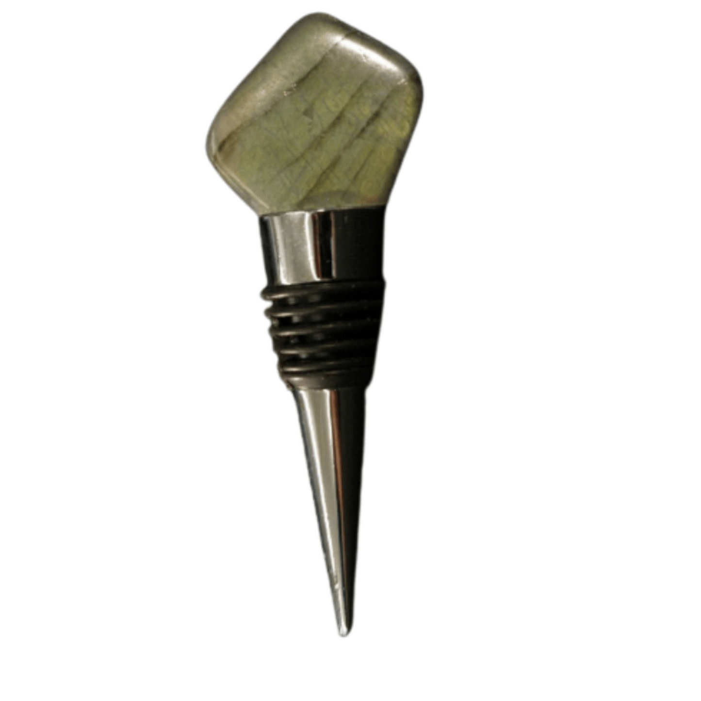 Labradorite Polished Rock Wine Bottle Stopper Saver