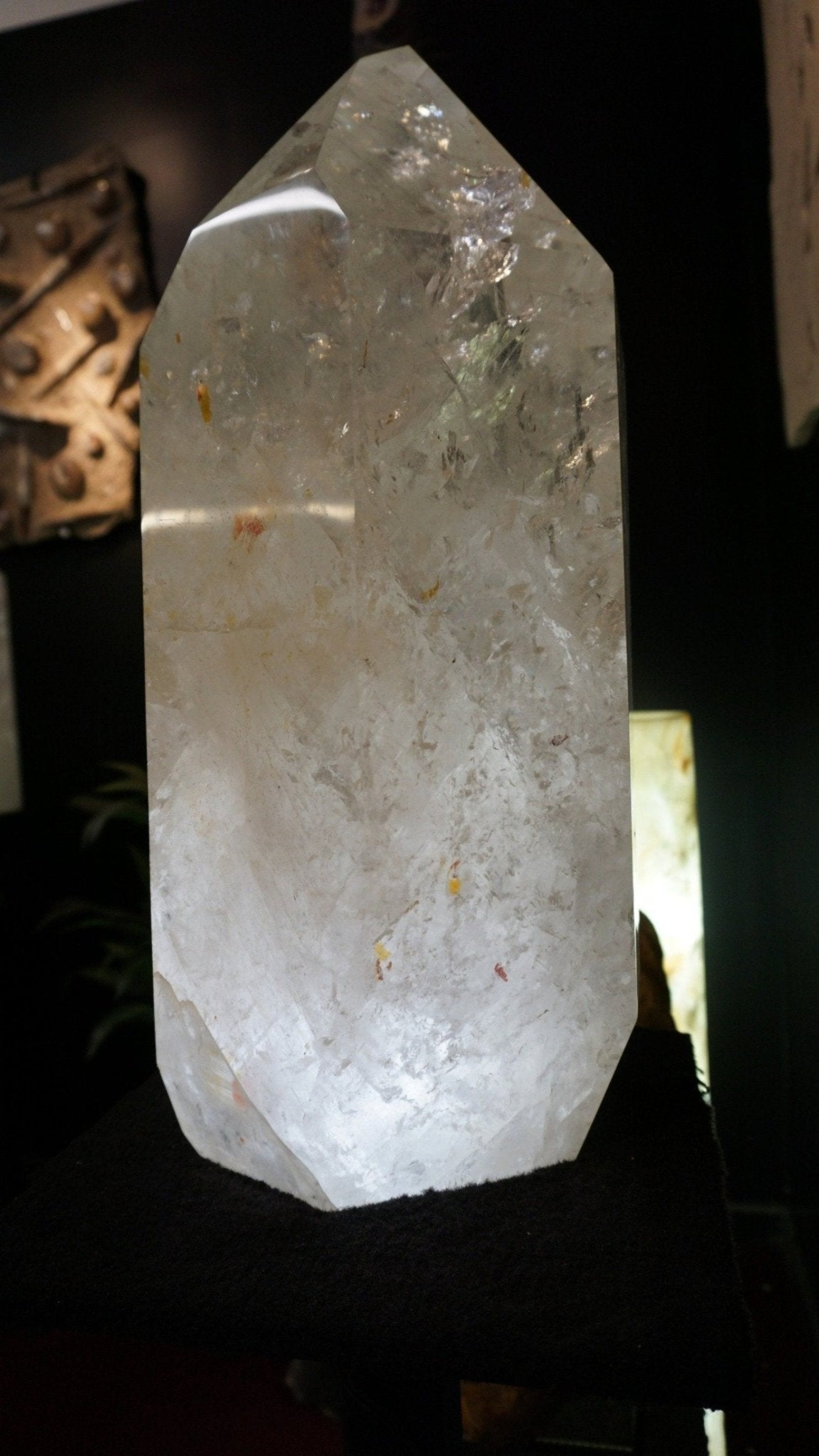 Lamp Lighting Quartz Crystal Point Cut And Polished Tower