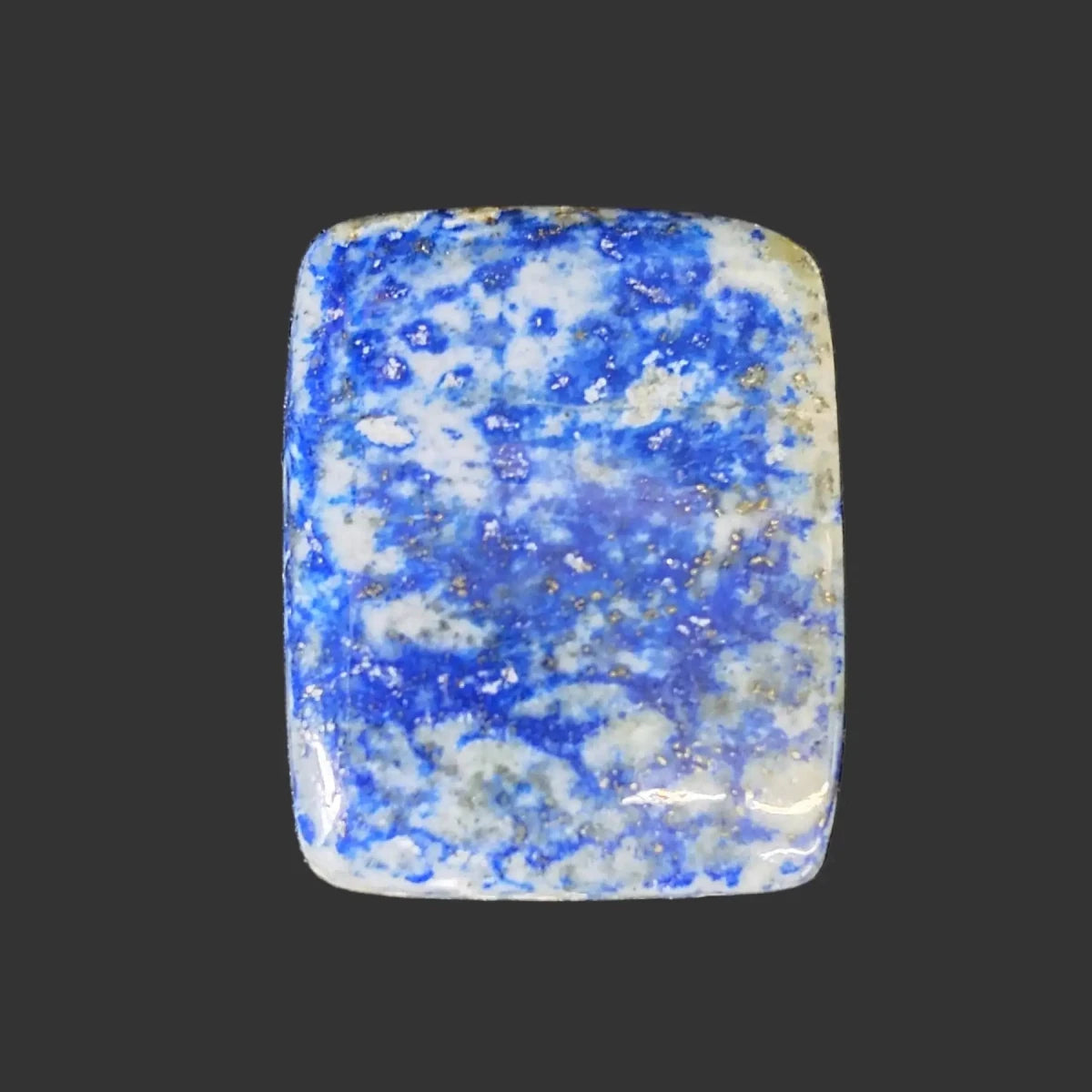 This #5 Lapis cabochon is the middle sized square-rectangular sized
