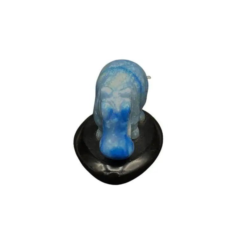 Lapis Lazuli Carved Gemstone Hippopotamus Figurine front view