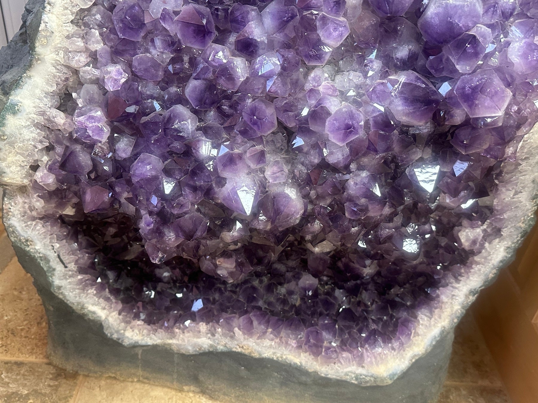 Large Amethyst Geode Cluster Of Crystals