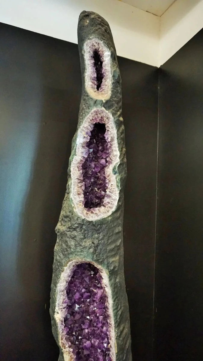 Amethyst Geode with 3 Crystal Openings