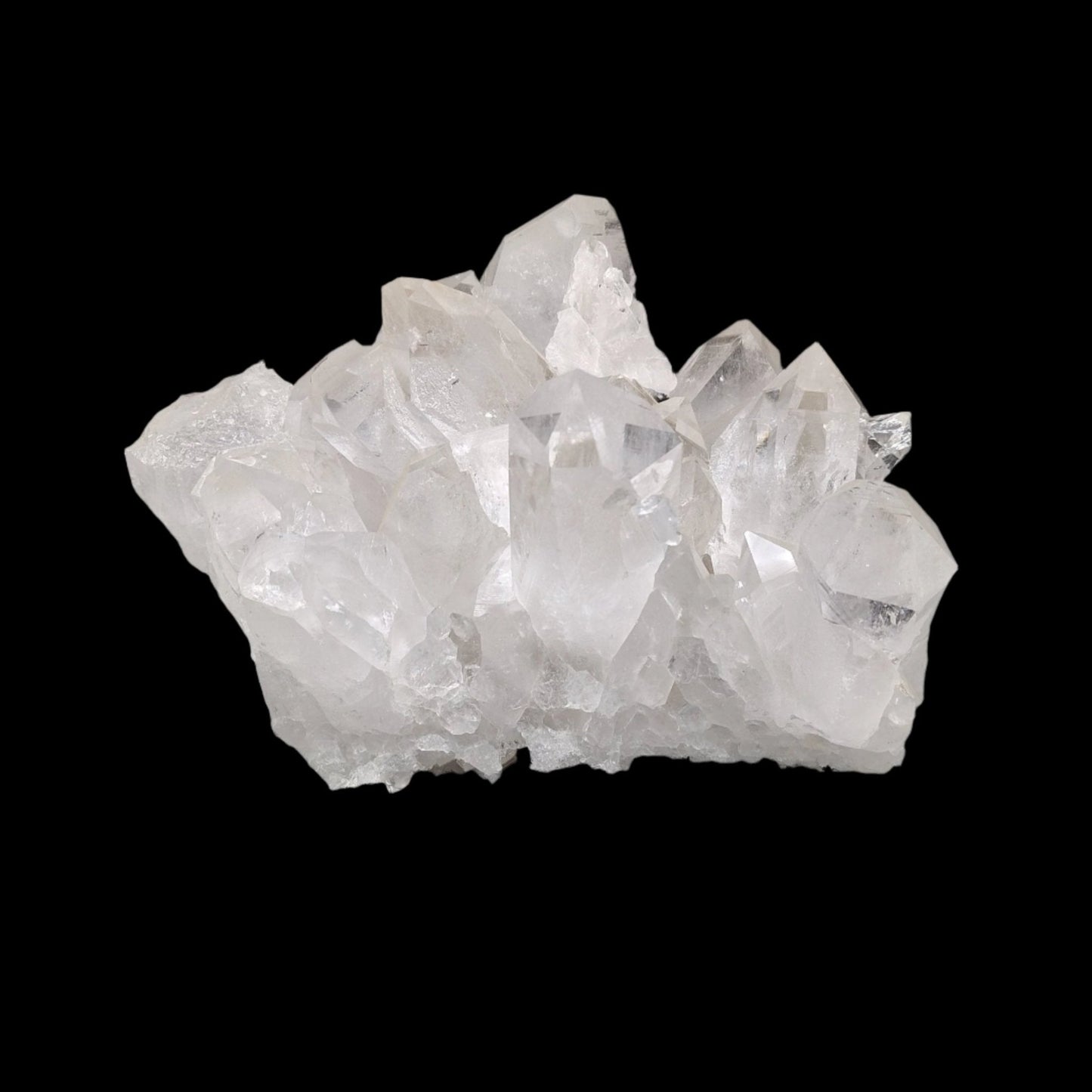 This is the front view of the Quartz crystal cluster