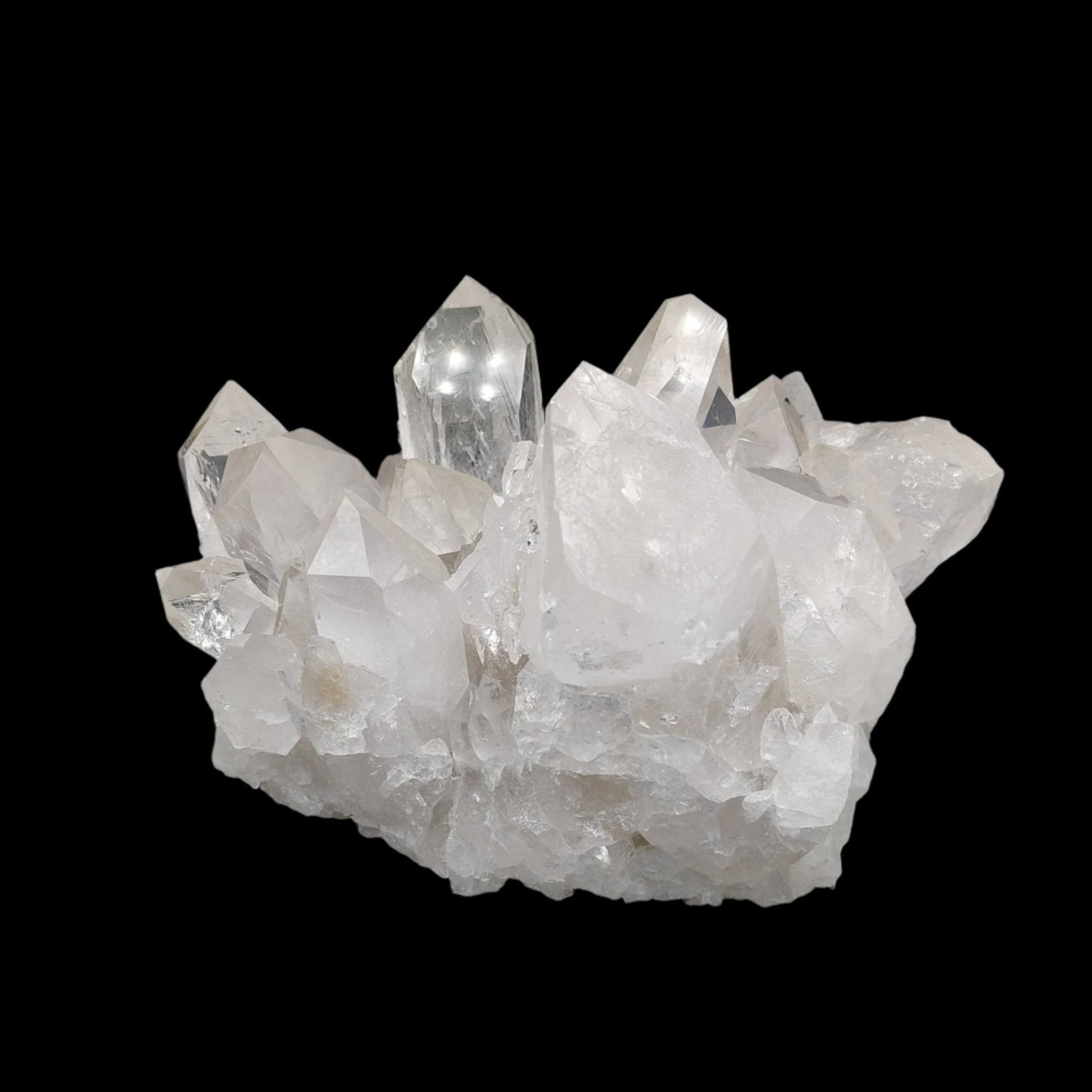 This is the back side view of this Quartz crystal cluster