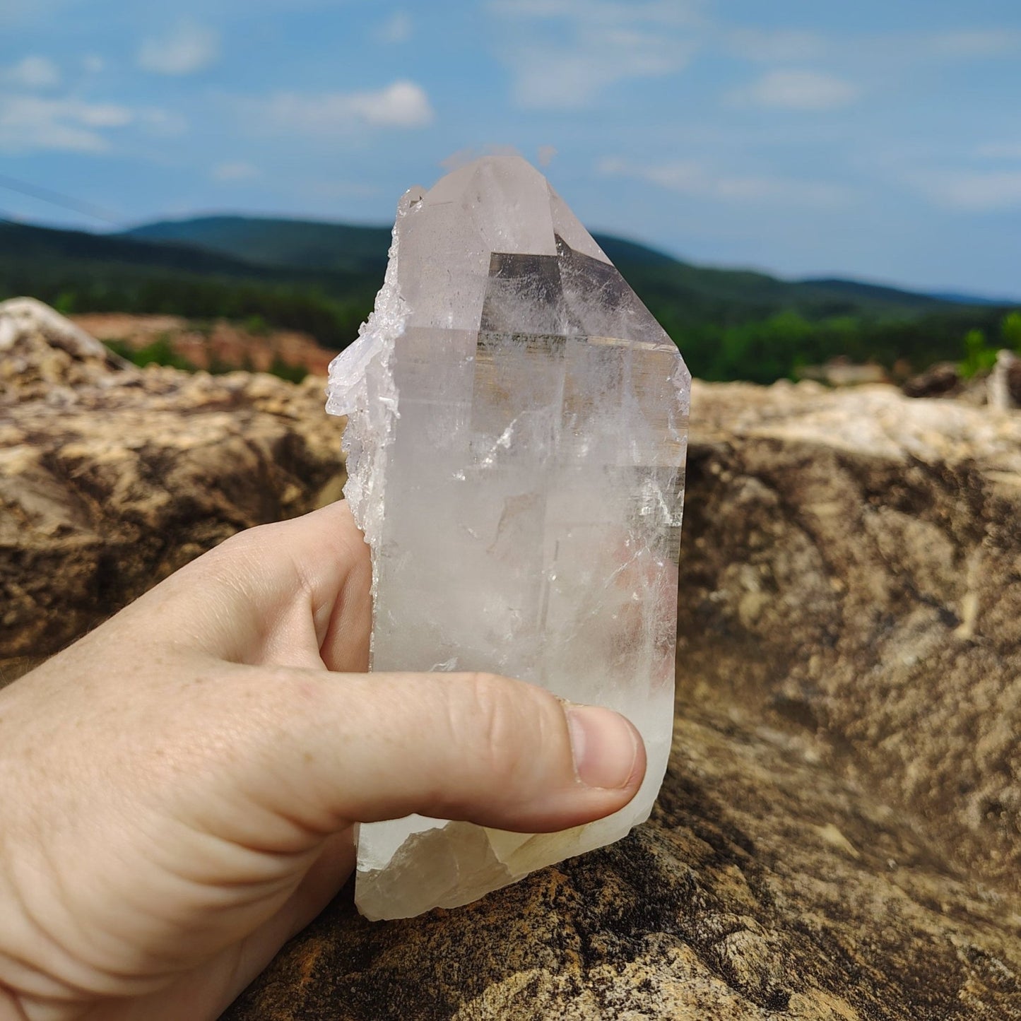 This is the left side of this large Quartz crystal