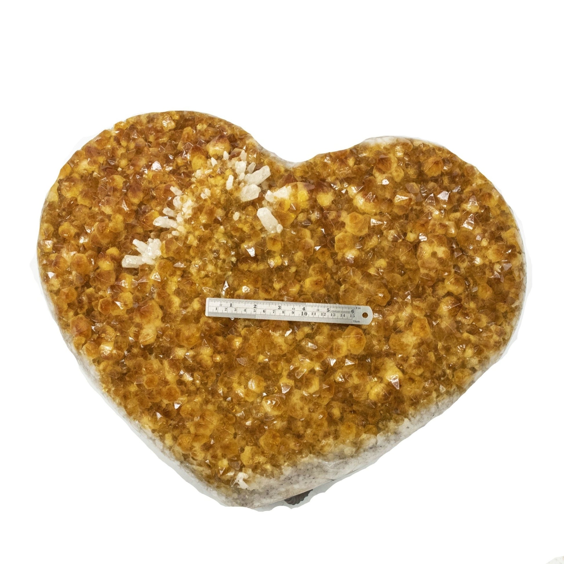 Large Heart Shape Citrine Cluster Interior Decor