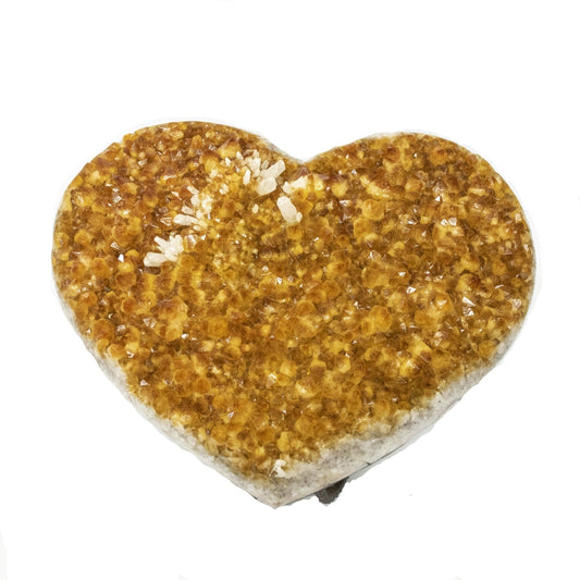 Large Heart Shape Citrine Cluster Interior Decor