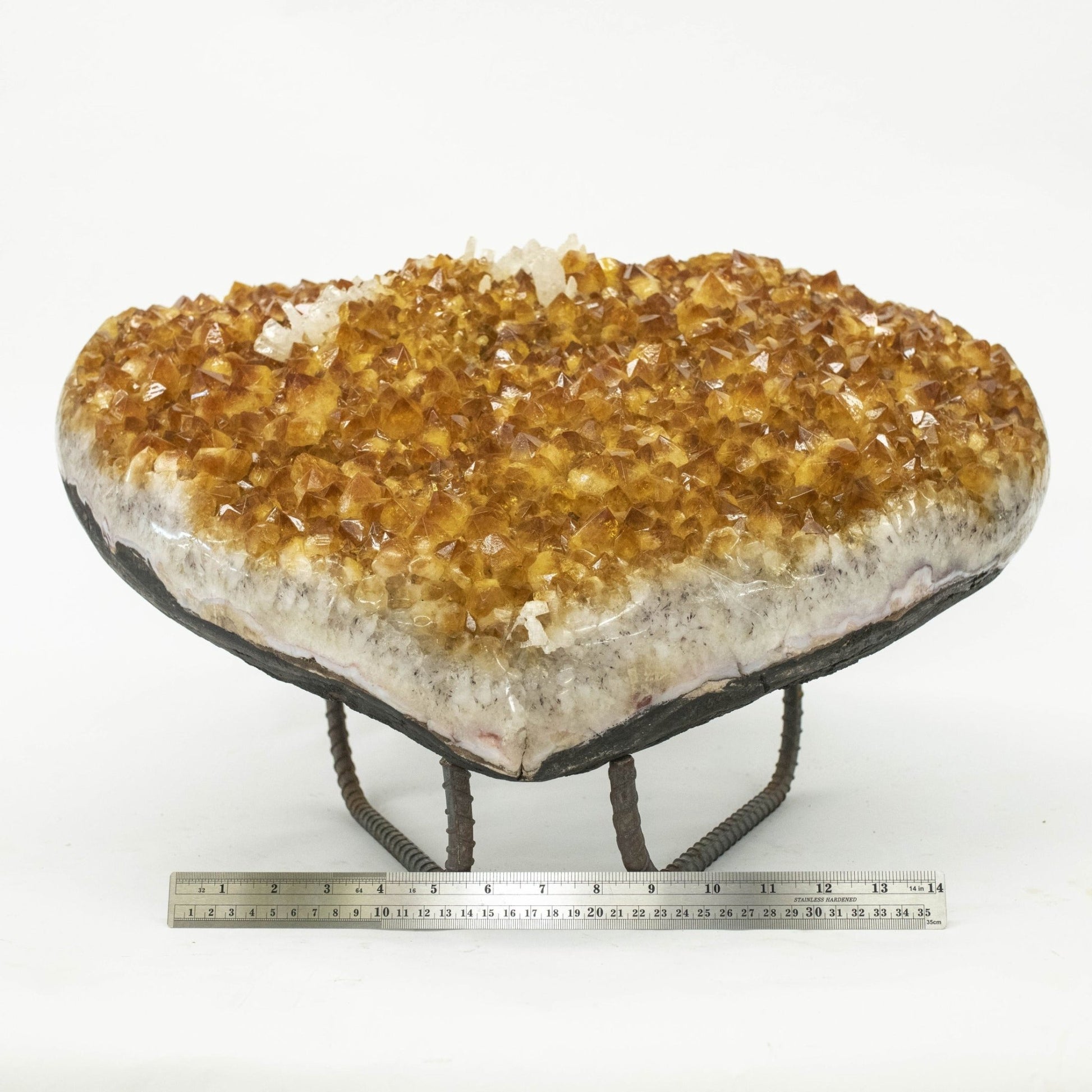 Large Heart Shape Citrine Cluster Interior Decor