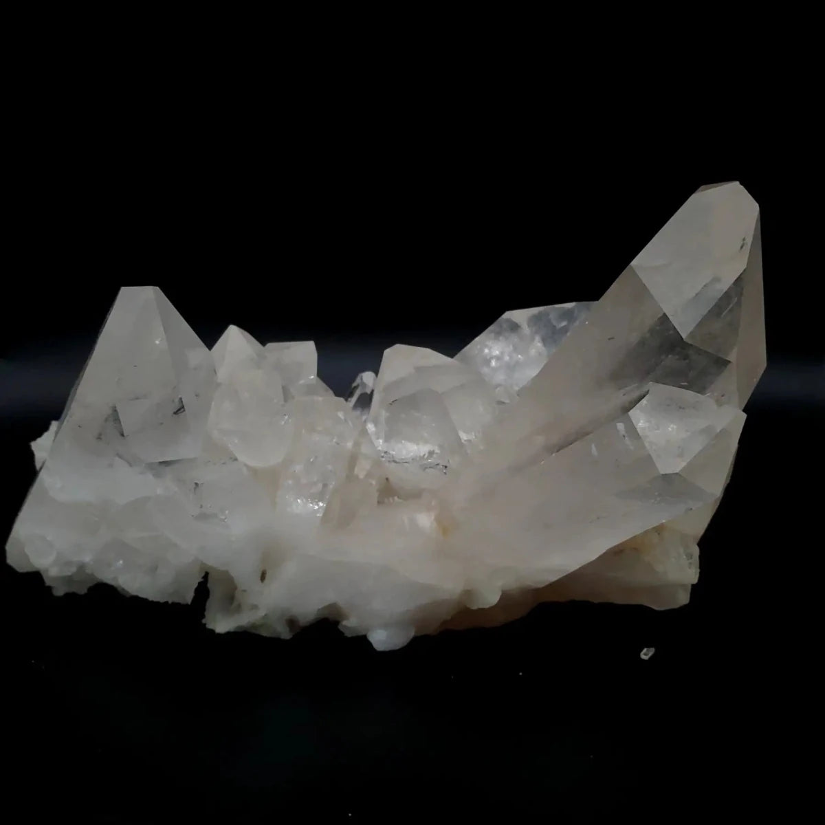 Side view of Large Pristine Quartz Crystal Cluster