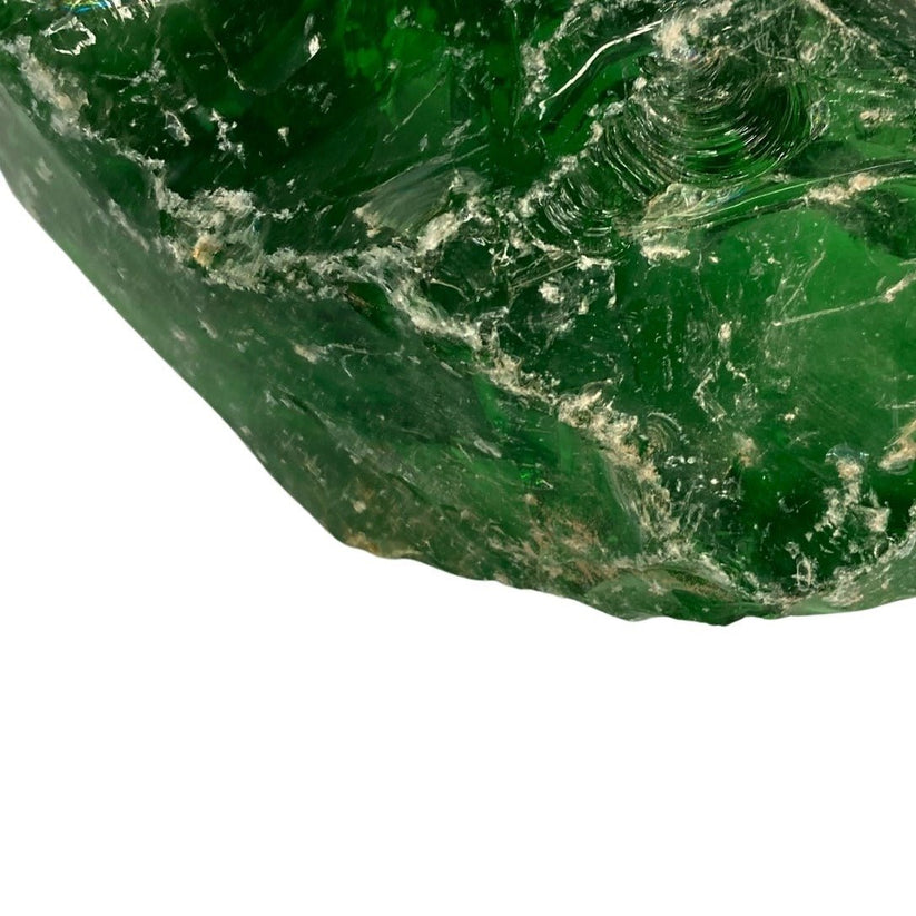Large Green Slag Glass Chunks Bulk Cullet Glass