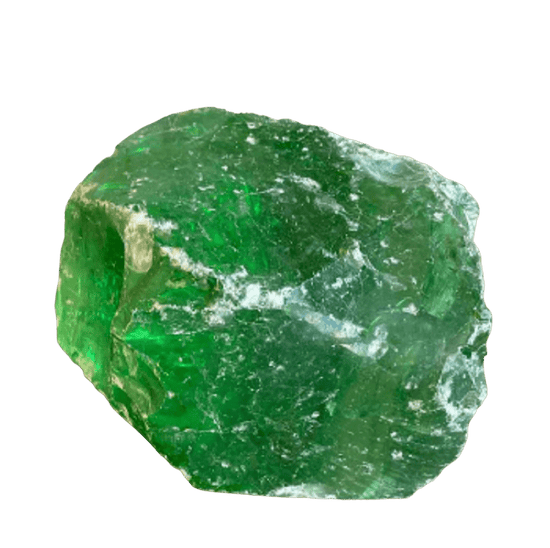 Large Green Slag Glass Chunks Bulk Cullet Glass