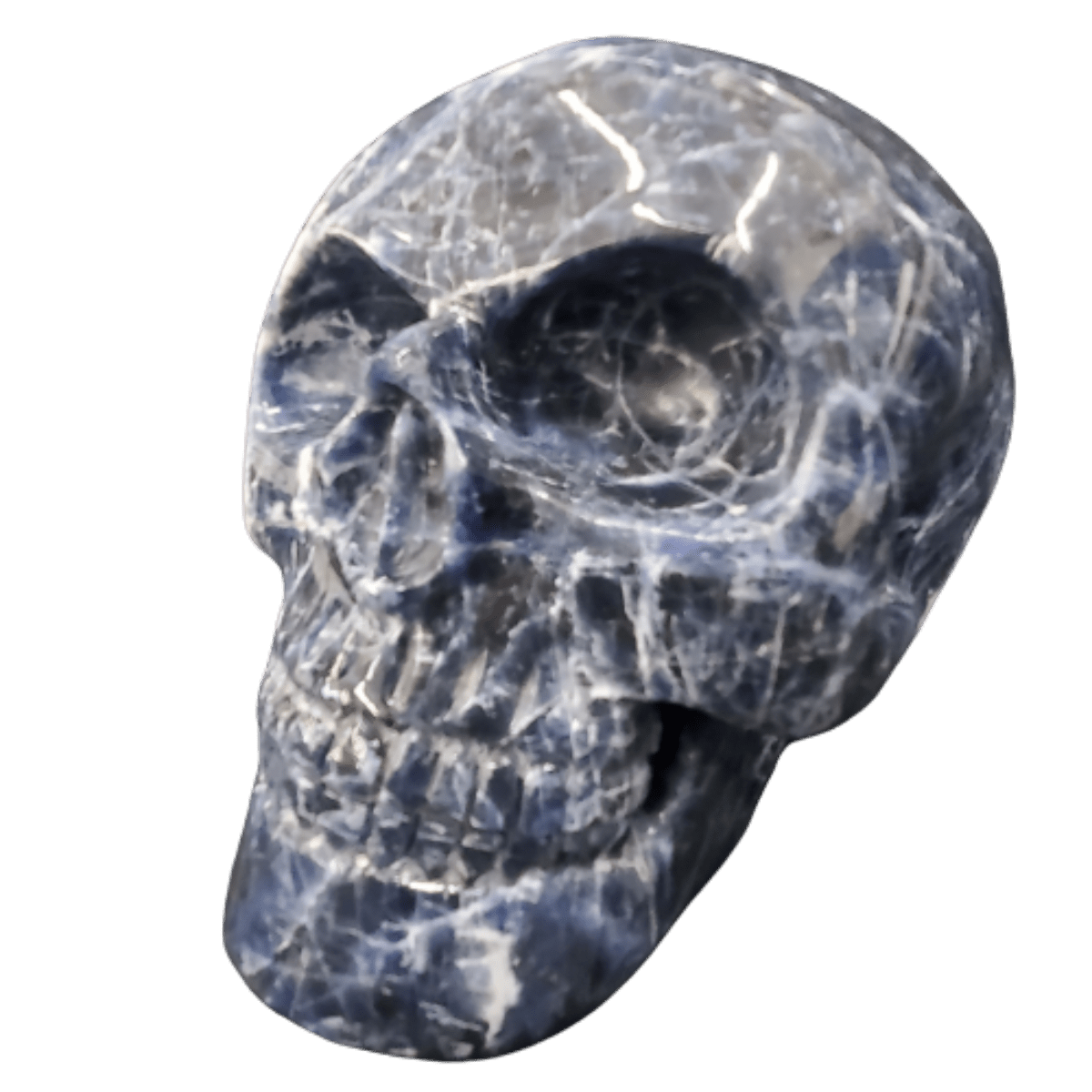 Large Sodalite Skull Carved By Hand