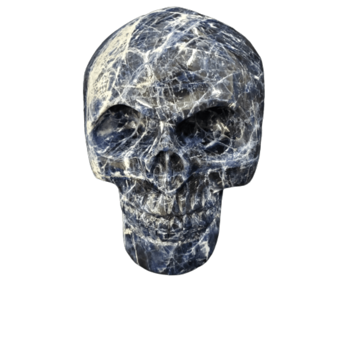 Large Sodalite Skull Carved By Hand