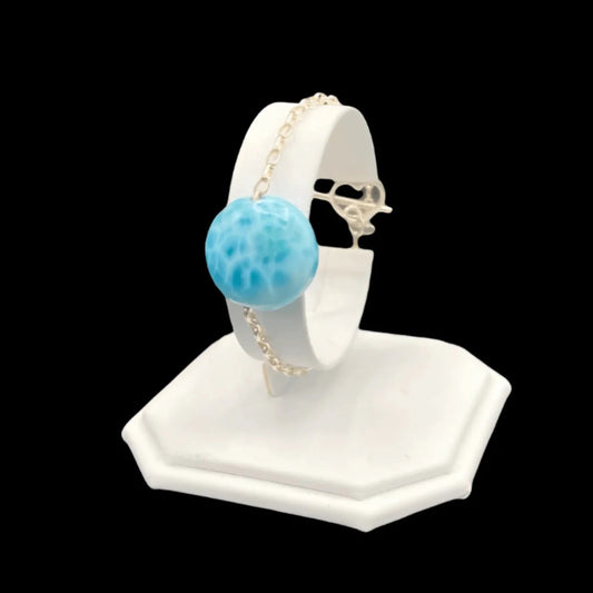 Larimar bracelet on white display