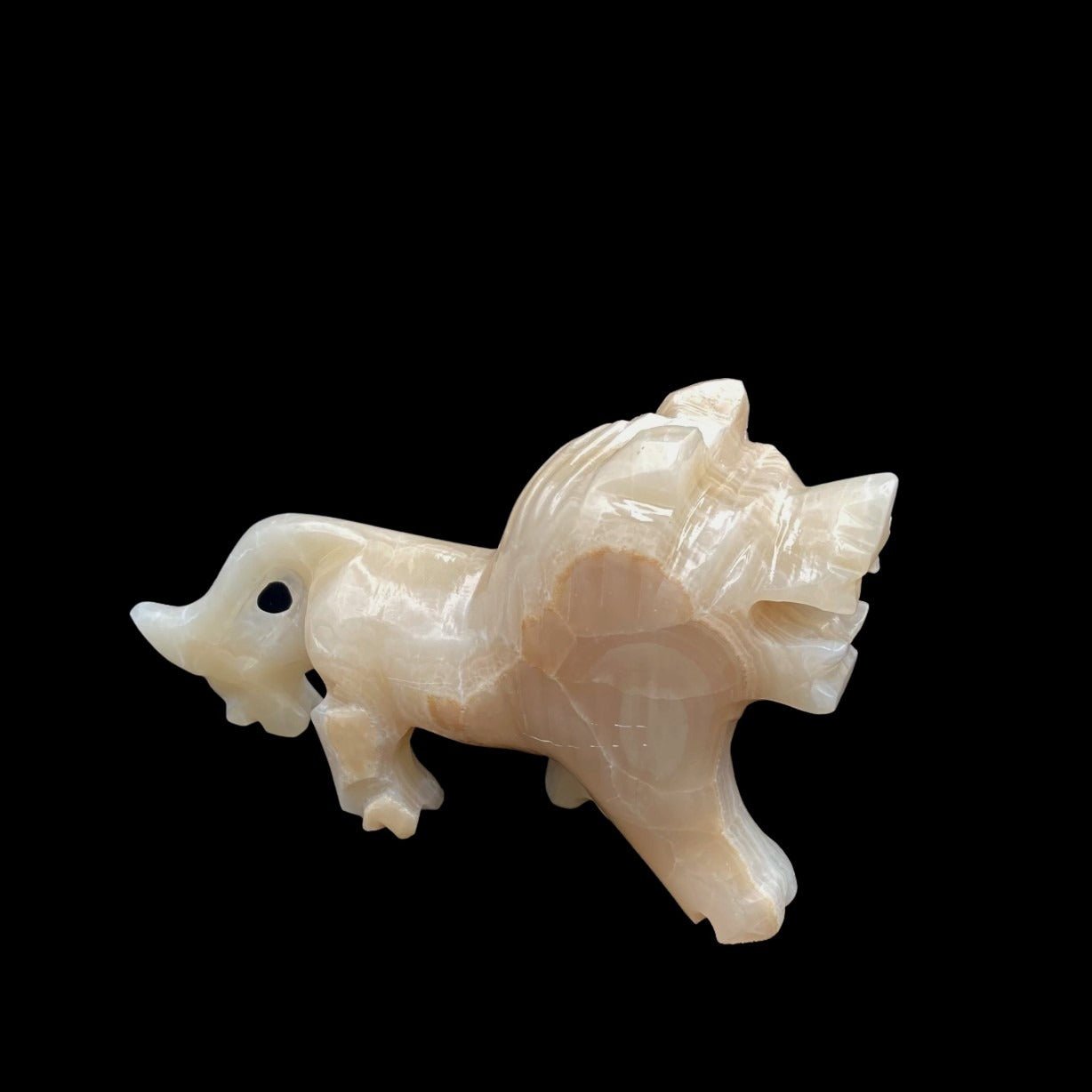 Lion Decor Hand Carved Onyx Lion Figurine