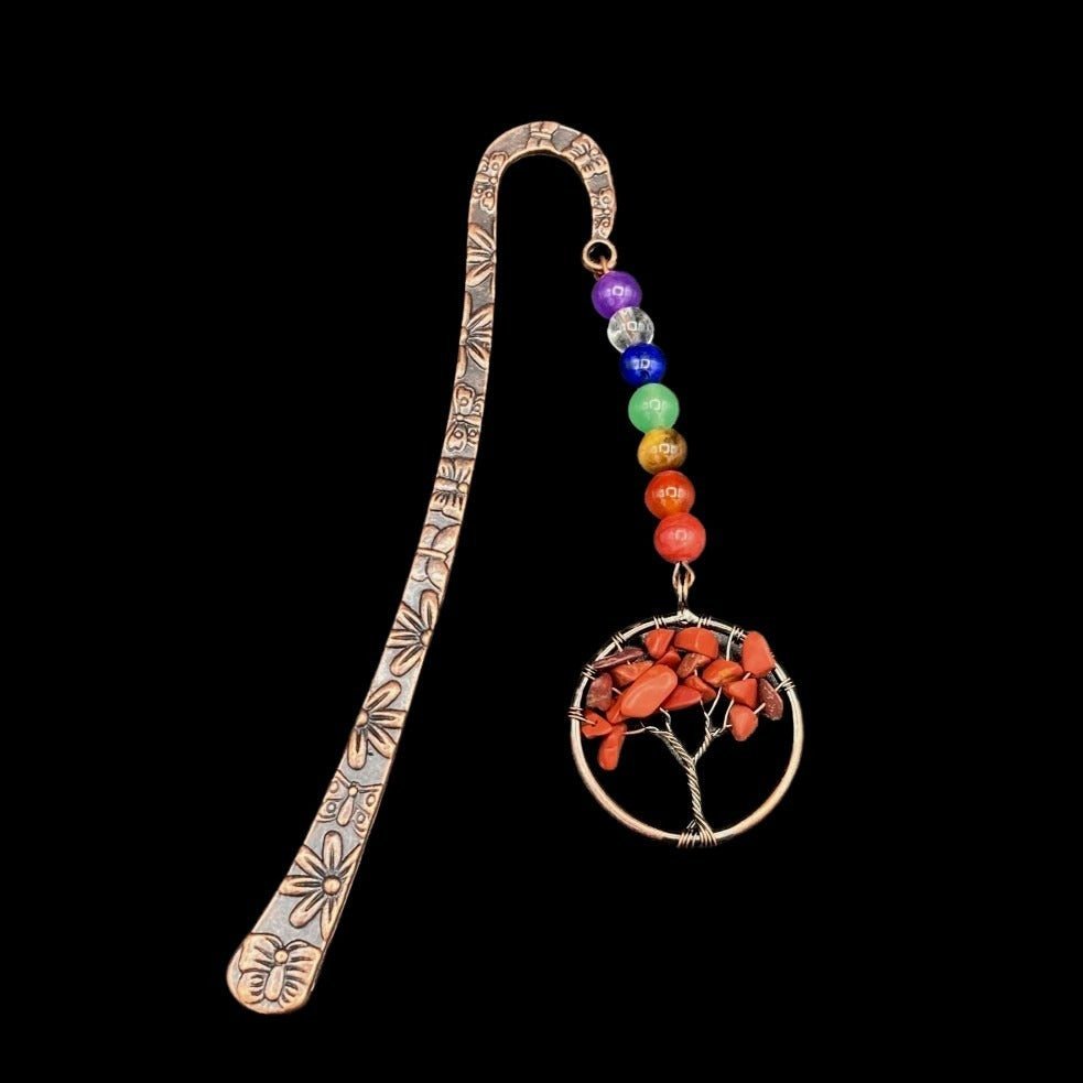 Metal Tree Of Life Crystal Beading Dangle Bookmark