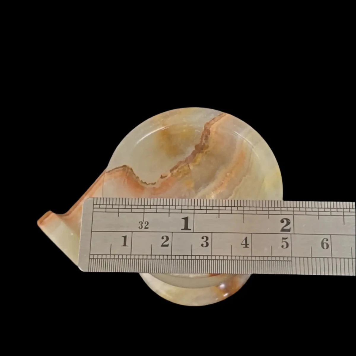 Ruler Showing The Opening Of Mortar Is Approximately 2 Inches