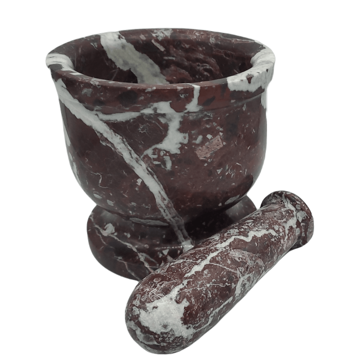 Mortar and Pestle 6 - inch Zebra Onyx Carved Stone Kitchen Decor