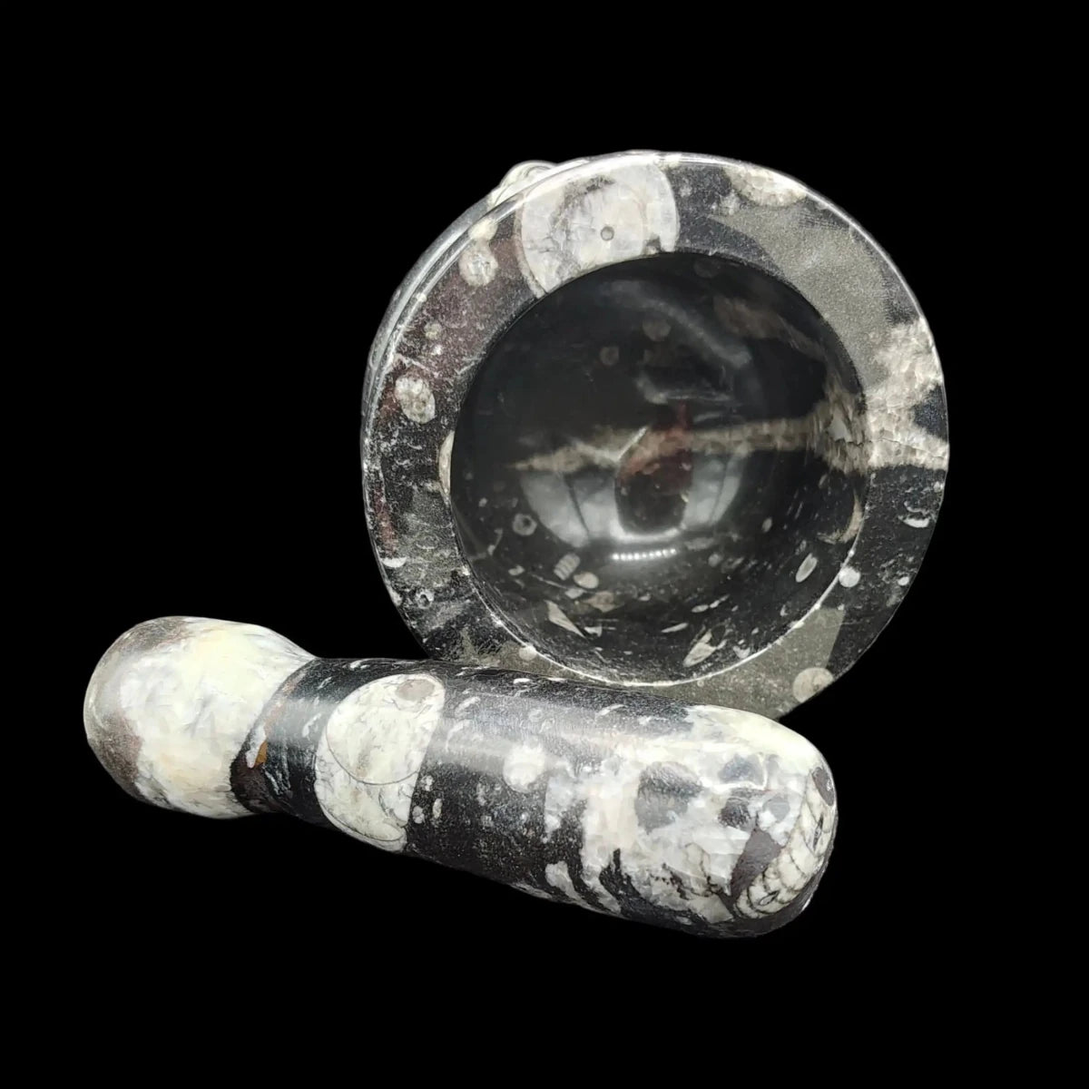 This picture gives you a good view of what the pestle looks like and the inside of the mortar