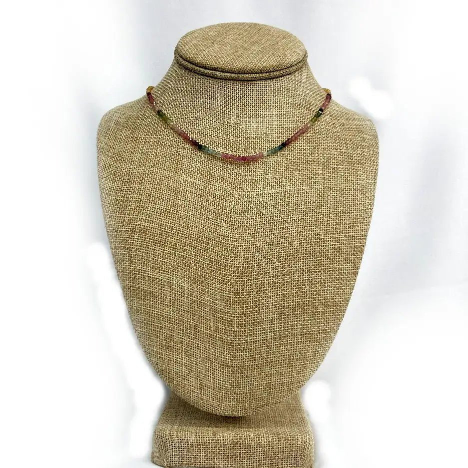 Sterling Silver And Tourmaline Necklace