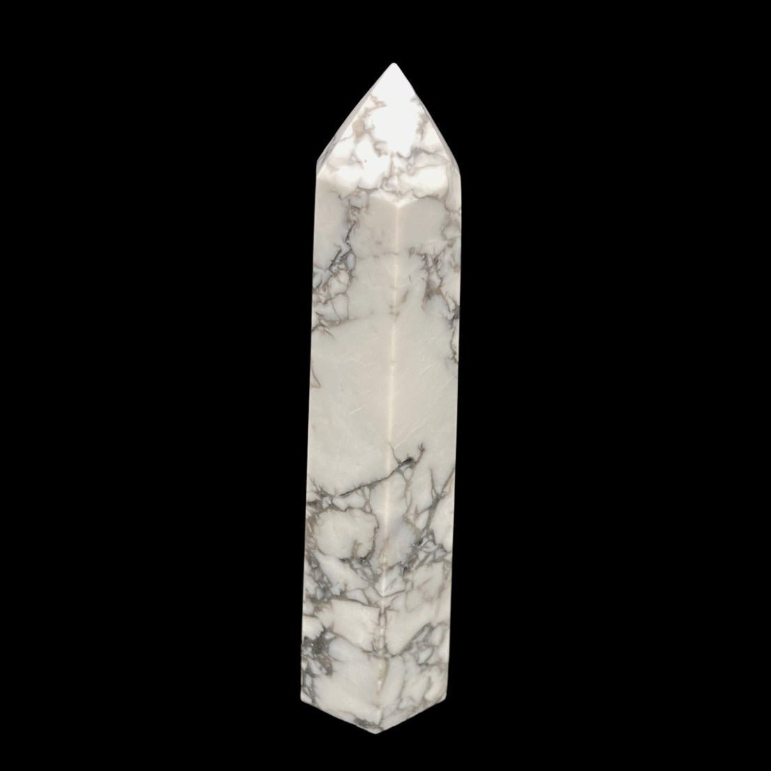 Natural Howlite Crystal Point Tower Home Decor